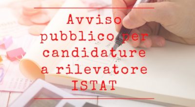 Avviso pubblico per candidature a rilevatore Istat