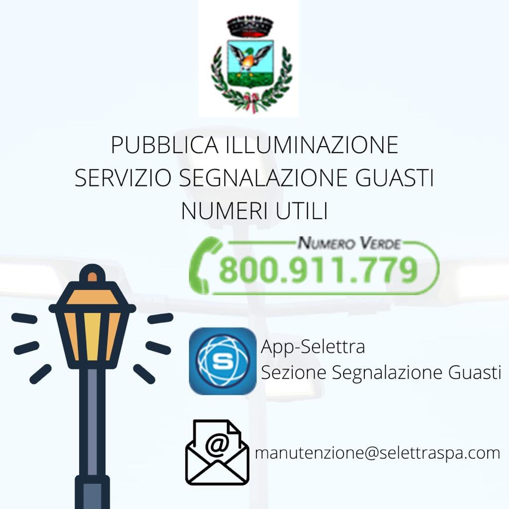 Pubblica Illuminazione – Servizio segnalazione GUASTI